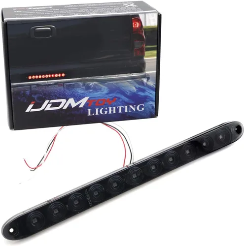 Miniatura 10 de iJDMTOY Barra de luz LED roja de identificación para puerta trasera de camión de 15 pulgadas, compatible con Chevrolet Dodge, Ford, GMC, Nissan