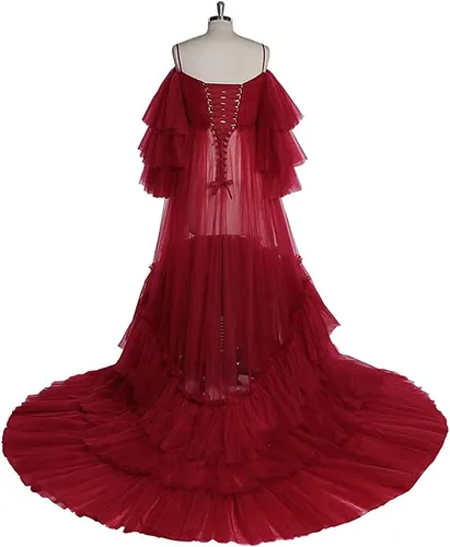 Miniatura 4 de Vestido de maternidad con volantes de tul