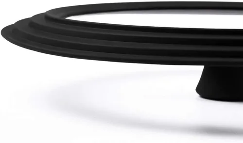 Miniatura 2 de Tapa universal para ollas, sartenes y sartenes, vidrio templado con borde de silicona resistente al calor que se adapta a utensilios de cocina