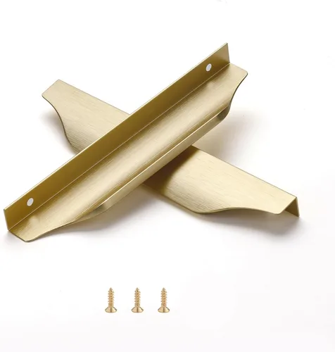 Miniatura 15 de Satanga Tiradores de Dedo Edge para Gabinete Cocina Cajón Perillas Perfil Bajo Puerta Tocador Baño Manijas Largas Armario Muebles Aluminio Paquete