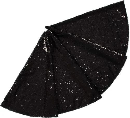 Miniatura 8 de ShinyBeauty Falda de árbol de Navidad rosa claro de 24 pulgadas, falda de lentejuelas para lápices/mini árboles, cubierta navideña para Año Nuevo
