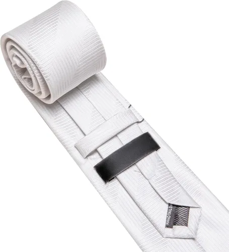 Miniatura 137 de Barry.Wang Juego de corbatas para hombre, corbata de seda a rayas, tejido a cuadros, gemelos formales, negocios, boda