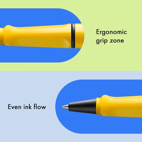 Miniatura 3 de Lamy Safari amarillo - Bolígrafo con empuñadura ergonómica y ancho de línea M - para una escritura larga y agradable - hecho de resistente plástico