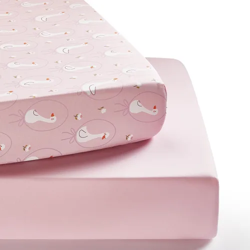 Miniatura 13 de TILLYOU Sábanas para cuna de bebé para niños y niñas, sábanas súper suaves para cama de niño pequeño, paquete de 2 sábanas para colchón estándar