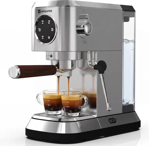 Espresso Machine 20 Bar, Compact Coffee Maker with Milk Frother, Espresso Maker with 50oz Removable Water Tank for Home & Office, Coffee Machine for