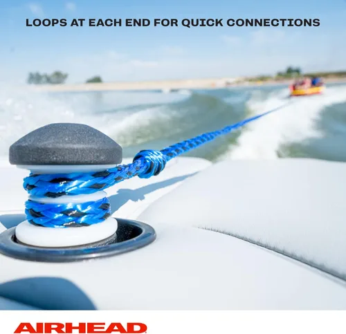 Miniatura 5 de Airhead 1-6 Person Tow Rope for Towable Tubes, Heavy Duty Boat Towline for Tubing, UV Resistant 16 Strand Polypropylene with Rope Keeper, up to