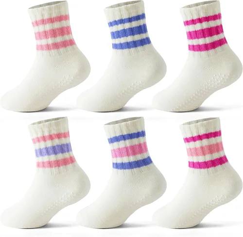Miniatura 8 de Calcetines para niña pequeña con agarre loco para niños, calcetines antideslizantes y bonitos de 0-6 6-12-18 meses 1-3T 4T 5T