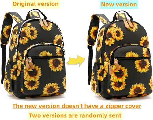 Miniatura 90 de Leaper Mochila para laptop para mujer: linda mochila floral para escuela, universidad, viajes, trabajo, mochila ligera para niños, Negro margarita
