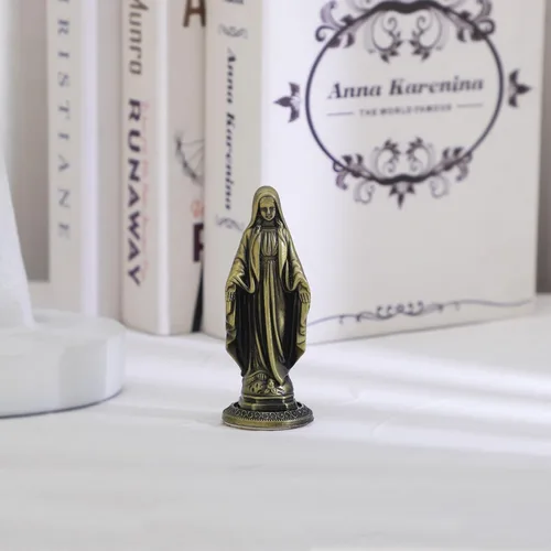 Miniatura 3 de Estatua de la Virgen María, Estatua Católica de la Bendita Madre para Decoración de Coche, Hogar, Oficina, Mesa, Adornos para Salpicadero de Coche