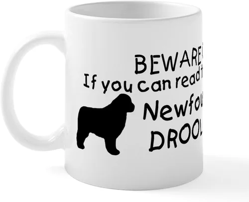 CafePress Newfoundland Dog Drool Zone Taza de café de cerámica de 11 oz (11.0 fl oz)