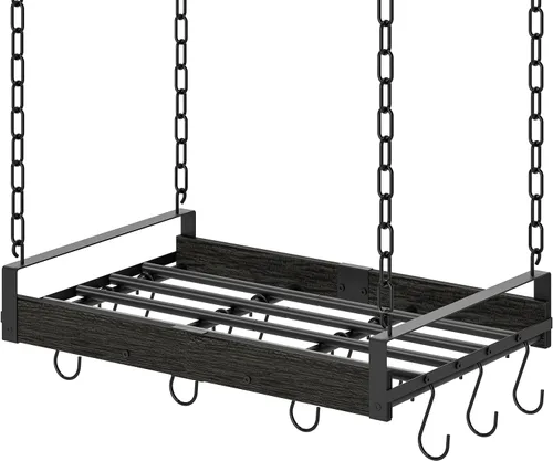 Miniatura 9 de Creso hom Estante Colgante para Ollas, 24x13 Pulgadas Colgadores de Ollas para Cocina, Estante Colgante para Sartenes con 12 Ganchos en Forma de S