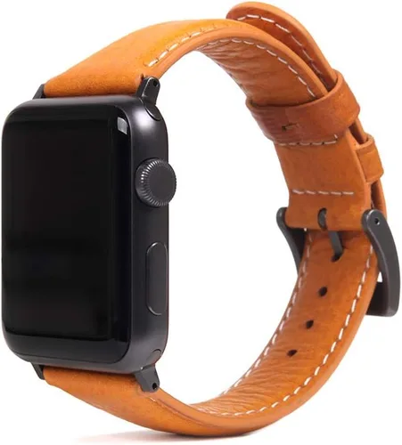 Miniatura 10 de SLG Minerva Box - Correa italiana de cuero para Apple Watch de 1.496 pulgadas, 1.575 pulgadas, 1.614 pulgadas, 1.654 pulgadas, correa curtida Negro