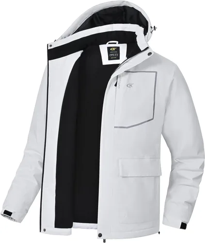 Miniatura 9 de Tyhengta Chaquetas de esquí impermeables para hombre, abrigos de invierno, chaqueta de nieve ajustable, cortavientos de forro polar, rompevientos