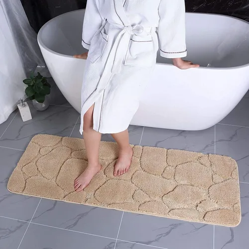 Miniatura 12 de M23 - Alfombra de baño de microfibra absorbente de agua súper suave, tapetes de baño para ducha, antideslizantes, lavables a máquina