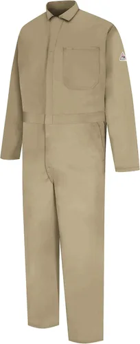 Miniatura 6 de Bulwark FR Overol clásico de algodón de sarga resistente al fuego de 9 onzas para hombre con mangas con dobladillo