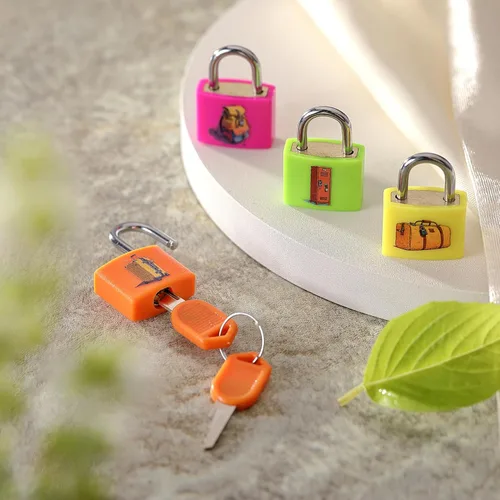 Miniatura 8 de Kaloo - 4 cerraduras de equipaje, pequeñas cerraduras de candado para maletas pequeñas con llaves, núcleo de bloqueo de cobre fuerte con carcasa