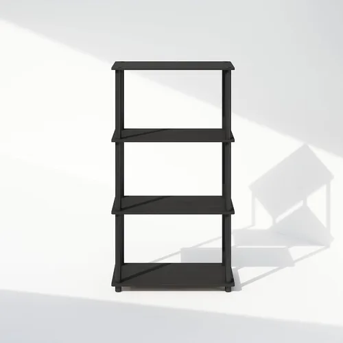 Miniatura 8 de Furinno Turn-N-Tube - Estantería de 4 niveles, estantería con estante compacto multiusos, 11.6 x 23.6 x 43.2 pulgadas, para sala de estar