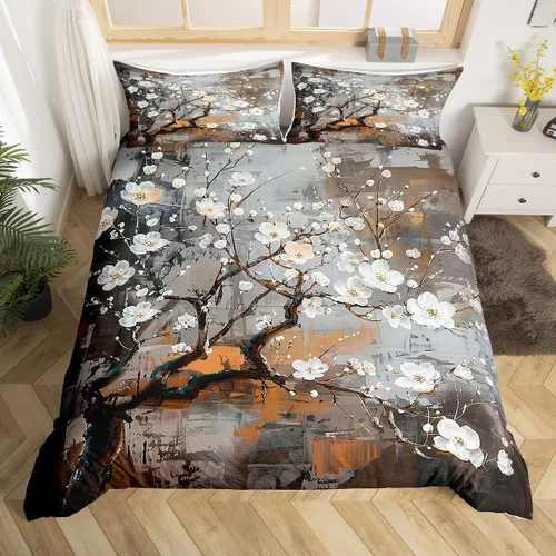 Miniatura 23 de Funda de edredón de gatos negros y blancos, juego de ropa de cama verde para niños, bonita funda de edredón de gatos para decoración de habitación