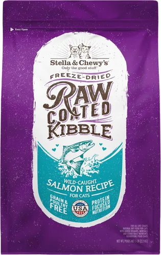 Miniatura 10 de Stella & Chewy's Comida para Gatos con Recubrimiento Crudo - Croquetas Altas en Proteínas, Sin Granos con Salmón de Captura Silvestre - Soporte