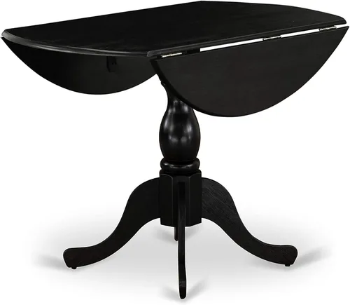 Miniatura 7 de East West Furniture DMMZ5-AB6-06 - Juego de mesa de comedor de 5 piezas para 4 personas, incluye una mesa de cocina redonda con Dropleaf y 4 sillas
