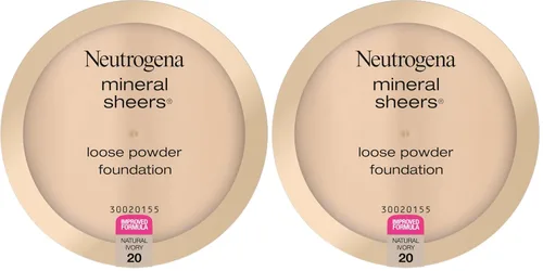 Miniatura 19 de Neutrogena Mineral Sheers - Base de maquillaje ligera en polvo suelto con vitaminas A, C y E, cobertura transparente a media, mejorador del tono