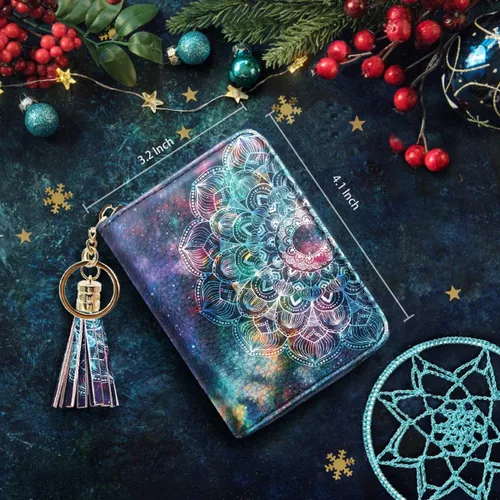 Miniatura 2 de Pequeña cartera para tarjeta de crédito RFID con brillantina.para mujer, cartera Rfid, S