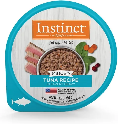 Miniatura 10 de Instinct Receta picada sin granos con conejo real, comida húmeda natural para gatos, tazas de 3.5 onzas (caja de 12)