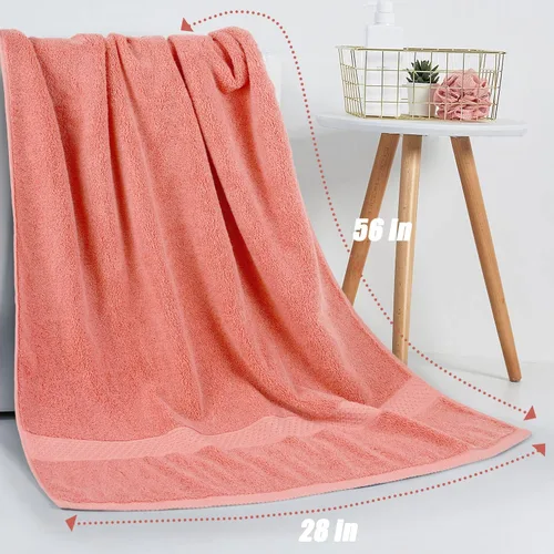 Miniatura 2 de Cleanbear Toallas de Baño Suaves Toallas de Ducha Juego de 2 con Colores Variados 100% Algodón Toallas de Baño para Hombres y Mujeres de Secado