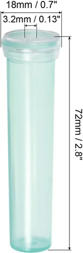 Miniatura 2 de PATIKIL Tubos de agua florales con tapa, 20 unidades de 0.6 pulgadas de diámetro interior x 2.8 pulgadas, botellas de plástico para plantas y Verde