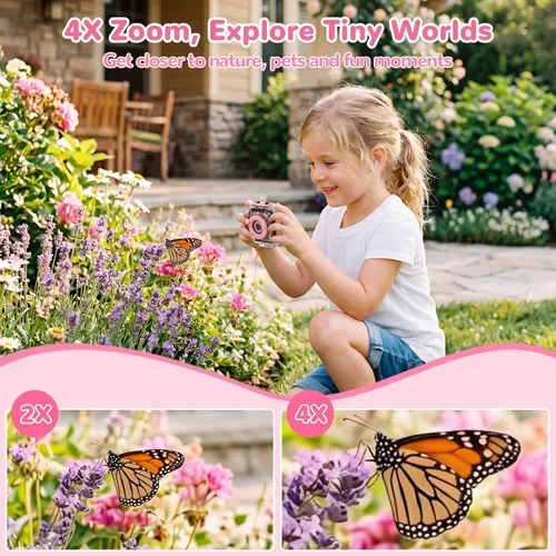 Miniatura 3 de PROGRACE Cámara impermeable para niños - Cumpleaños para niñas de 3 a 12 años, cámara de video HD 1080P submarina para niños, juguetes para piscina