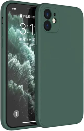 Miniatura 14 de Funda de silicona líquida compatible con iPhone 12 Mini de 5.4 pulgadas, antiarañazos y huellas dactilares, forro de microfibra a prueba de golpes