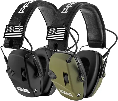 Miniatura 18 de PROHEAR Protección auditiva electrónica para tiro con amplificación de sonido 4X, orejeras de protección auditiva para campo de tiro, auriculares