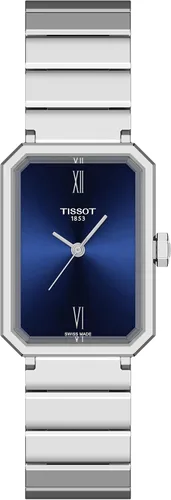 Tissot SRV, Reloj suizo de cuarzo para mujer, caja de acero inoxidable, esfera azul, T1601101104300