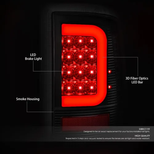 Miniatura 2 de DNA MOTORING TL-DRAM09-LED-3D-BK-SM-G2 Conjunto de luces traseras LED 3D lado del conductor y pasajero