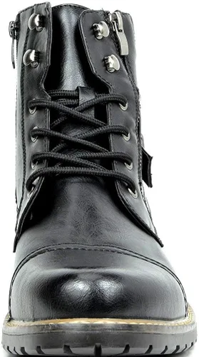 Miniatura 4 de Bruno Marc Men's Motorcycle Combat Boots Zipper Biker Boot