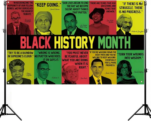 Miniatura 2 de Nepnuser Decoraciones del mes de la historia negra, telón de fondo de cabina de fotos afroamericana, orgullo negro, gente famosa, escuela, aula