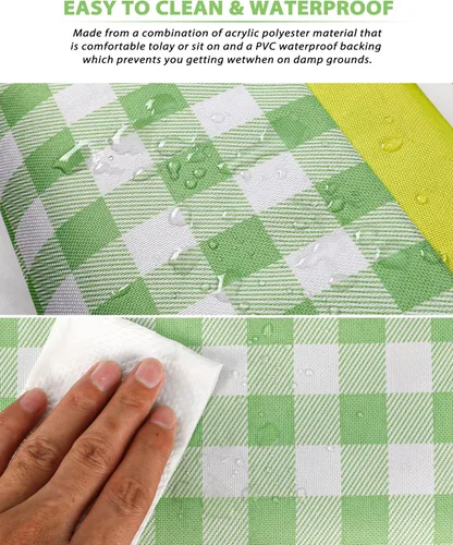 Miniatura 5 de Manta de pícnic, alfombra plegable impermeable de arena, 60 x 80 pulgadas, manta de picnic extra grande para playa, camping, senderismo, viajes, al
