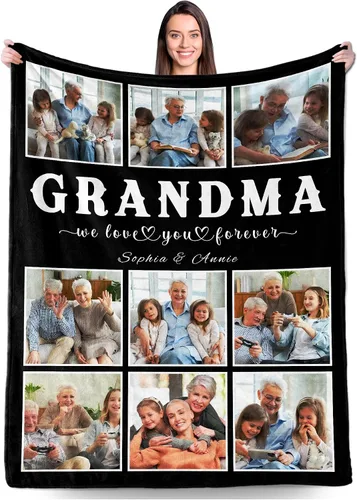 Miniatura 23 de Regalos personalizados para novio, novia, regalo personalizado para marido y esposa, mantas personalizadas con imágenes, manta de fotos