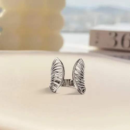 Miniatura 53 de Anillo de plata de ley 925, minimalista, ajustable, hecho a mano, para mujeres y niñas