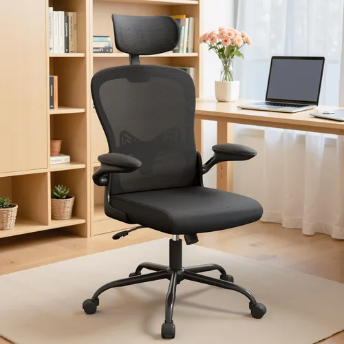 Miniatura 8 de Furmax Silla de oficina ergonómica ejecutiva con respaldo alto para computadora con reposacabezas 3D, reposabrazos de apoyo lumbar ajustables