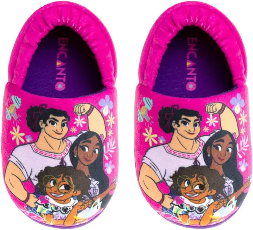 DISNEY Pantuflas de princesa Encanto Cenicienta Ariel Jasmine Tianna para niñas, ligeras, cálidas, cómodas, suaves, Aline Girls (niños pequeños)