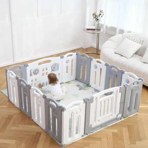 Miniatura 8 de Corralito para bebés, centro de actividades para niños, patio de juegos seguro, para interiores y exteriores, nuevo bolígrafo