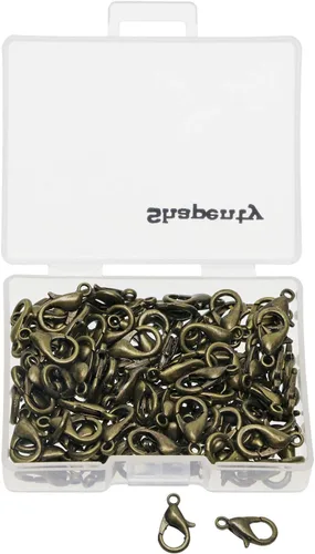 Shapenty Broches de pinza de langosta de aleación de metal pequeño, clip de bricolaje, accesorios de búsqueda de joyas, gancho de sujeción, 0.472 in