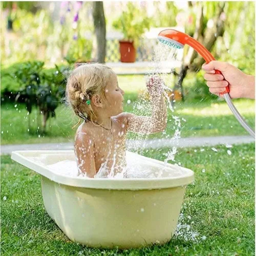 Miniatura 6 de Bomba de ducha portátil para campamento al aire libre, cabezal de ducha portátil recargable para camping, playa, natación, senderismo, viajes