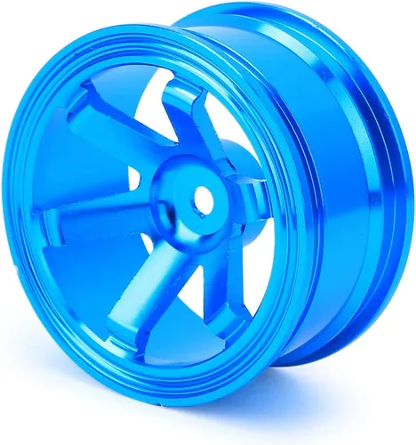 Miniatura 3 de Buje de rueda de metal, 4 unidades, aleación de aluminio, compatible con auto universal 1/10 Flat Running Drift RC (azul)