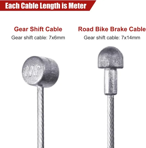 Miniatura 4 de 4 piezas de cable de freno universal para bicicleta interior kit de carcasa de cable de freno de bicicleta de repuesto para bicicleta de montaña