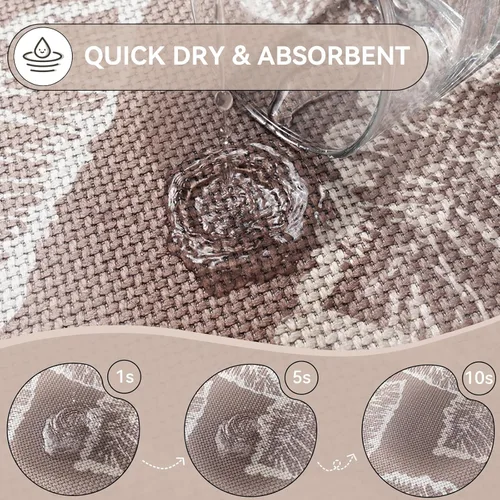 Miniatura 4 de YDKGL Alfombra de baño de medio círculo, alfombras de baño finas para debajo de la puerta, de secado rápido, antideslizante, lavable, con respaldo