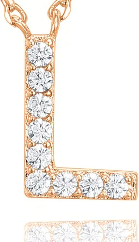 Miniatura 153 de PAVOI 14K White Gold Plated Cubic Zirconia Initial Necklace Letter Dainty Necklaces for Women