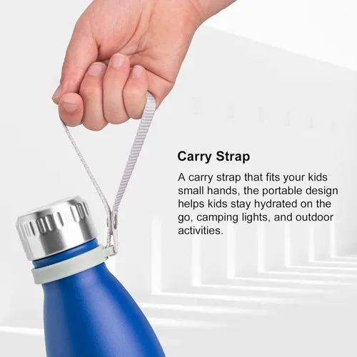 Miniatura 3 de koodee Small Water Bottle -9 oz Stainless Steel Double Wall Vacuum Insulated Water Bottle for Kids for School- 2 Pack Sports Flask Leak Proof -BPA
