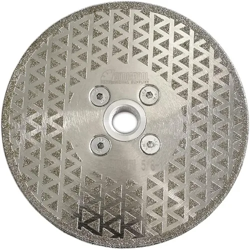 Miniatura 7 de SHDIATOOL Disco abrasivo de diamante de 4 pulgadas para muela de corte de diamante recubierta de un solo lado de mármol de granito con eje de 5/8